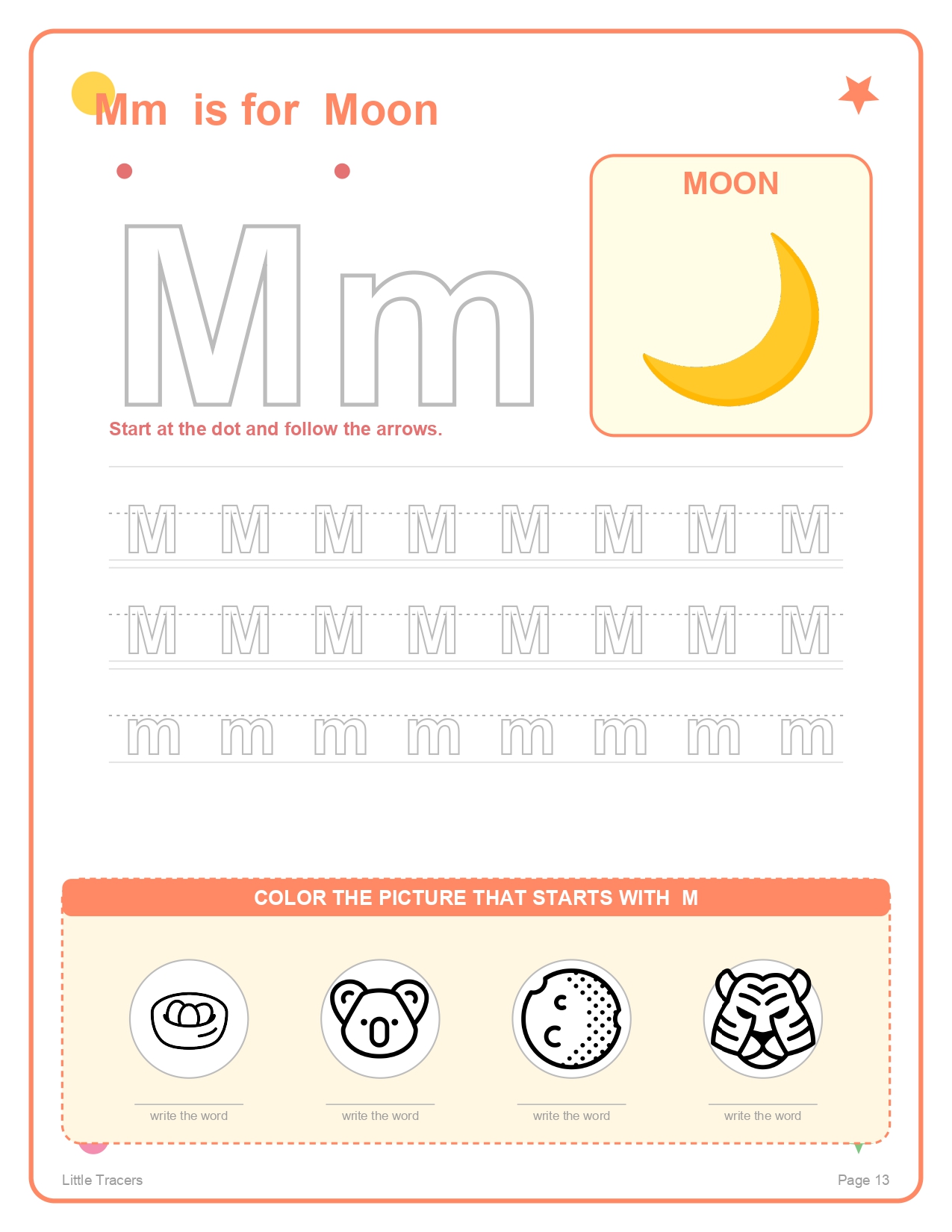 Alphabet Mm — Moon